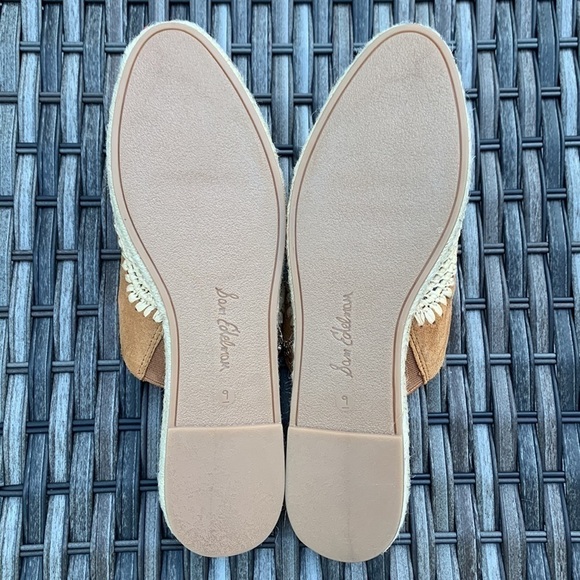 LIKE NEW Sam Edelman Austin Suede Espadrille Mules - Caramel - Picture 8 of 15